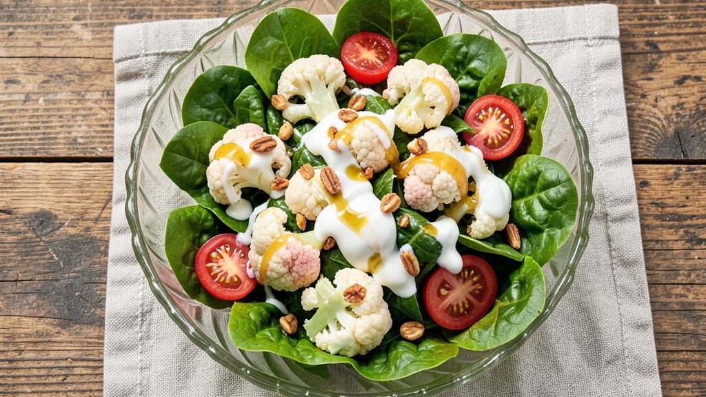 Cauliflower Lettuce Salad Recipe: Crunchy Crowns and Creamy Herb Fusion