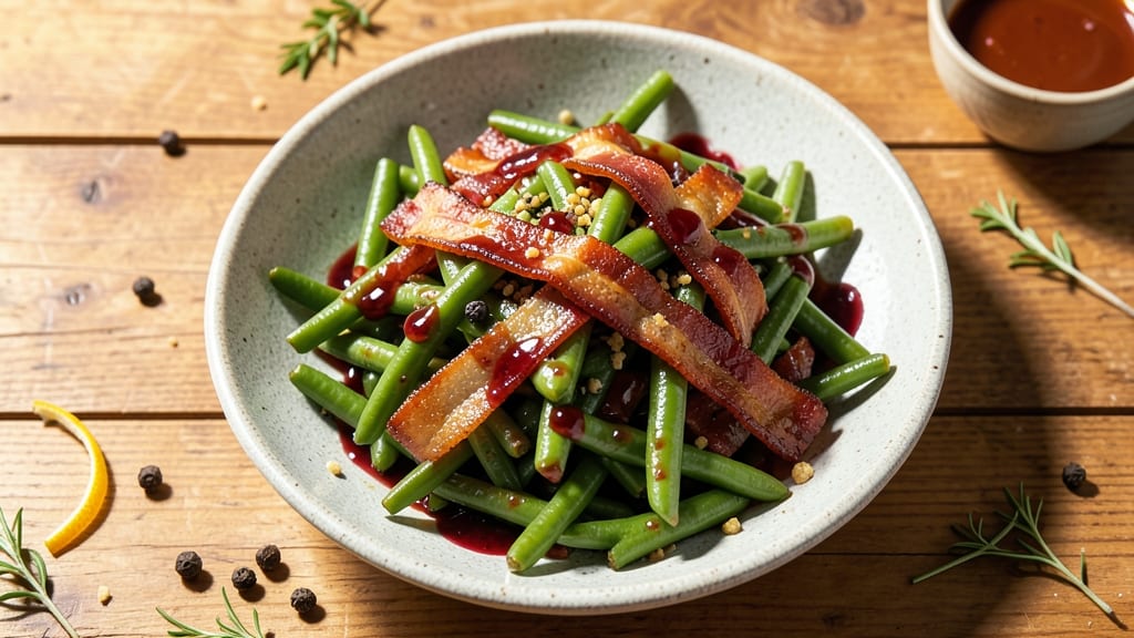 Cold Green Bean and Bacon Salad Recipe: Smoky Crispy Greens With Salty Bite