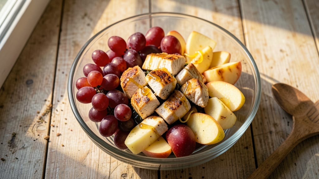 Chicken, Grapes, and Apples Fruit Salad Recipe: Sweet-Tart Balance in 15 Minutes