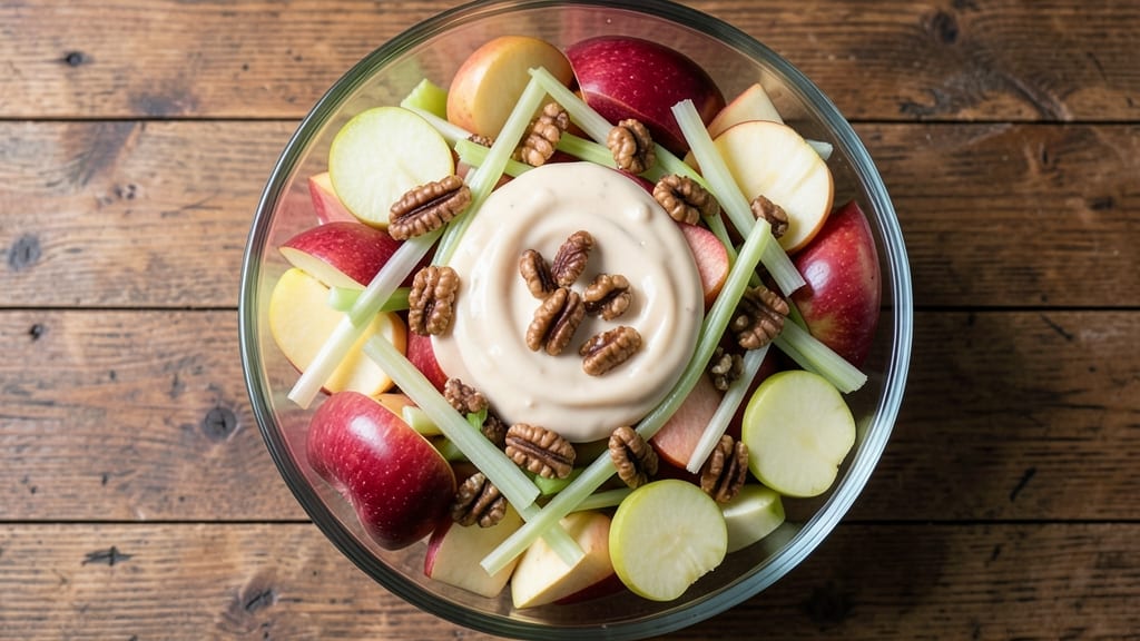 Traditional Apple Salad Recipe: Crunchy Celery Crowns and Sweet Tart Bite