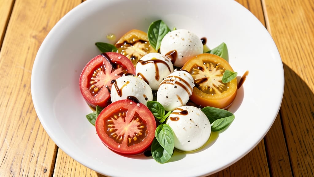 Caprise Salad Recipe: Tomato, Mozzarella, and Basil Freshness