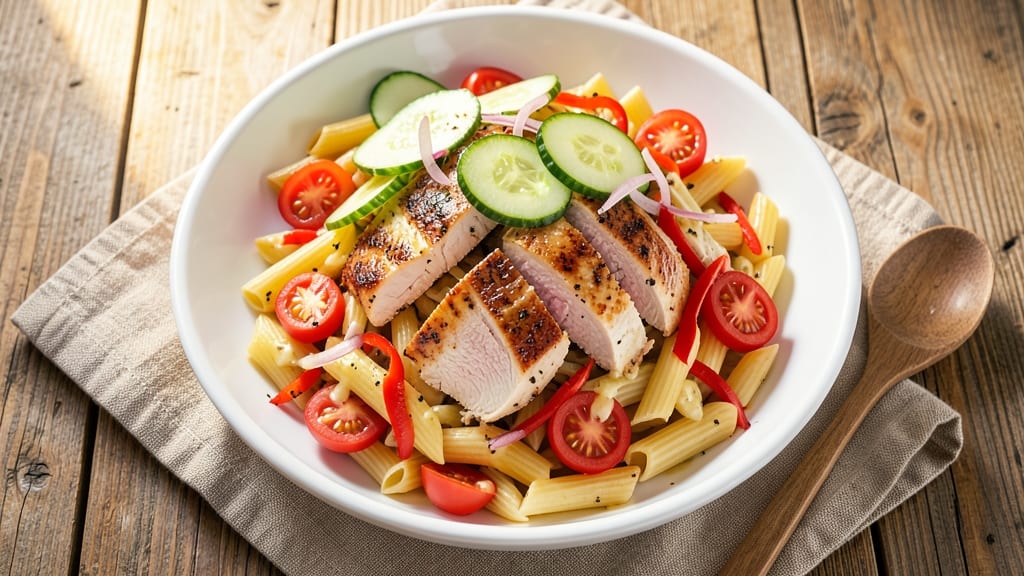 Chicken and Vegetable Pasta Salad Recipe: Protein-Packed Picnic Perfection With Zero Mayo Cling