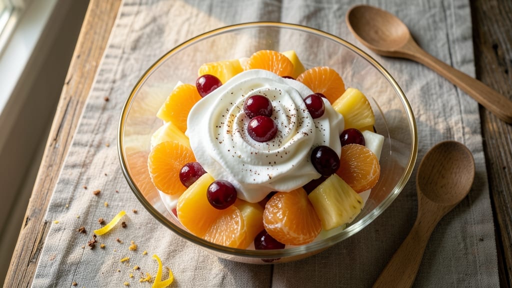Ambrosia Salad Recipe Without Coconut: Layers of Citrus and Creamy Vanilla Bliss