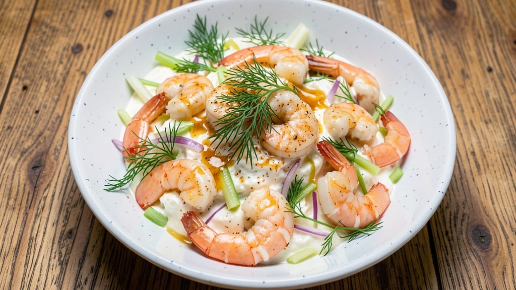 Chesapeake Shrimp Salad Recipe: Crisp Celery Crowns and Smoky Herb Cream Cheese Balance