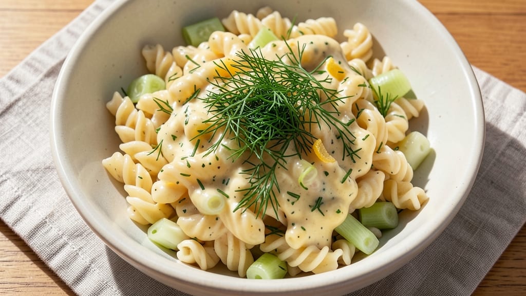 Cavatappi Pasta Salad Recipe: Creamy Herb Dressing Keeps Celery Crunchy for Days