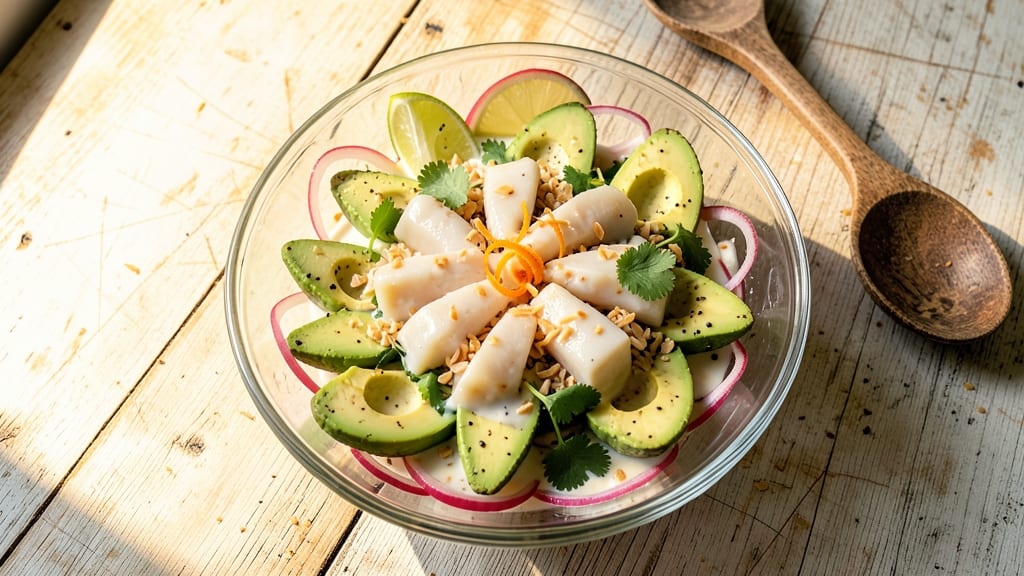 Caribbean Conch Salad Recipe: Citrusy Lime and Avocado Crunch