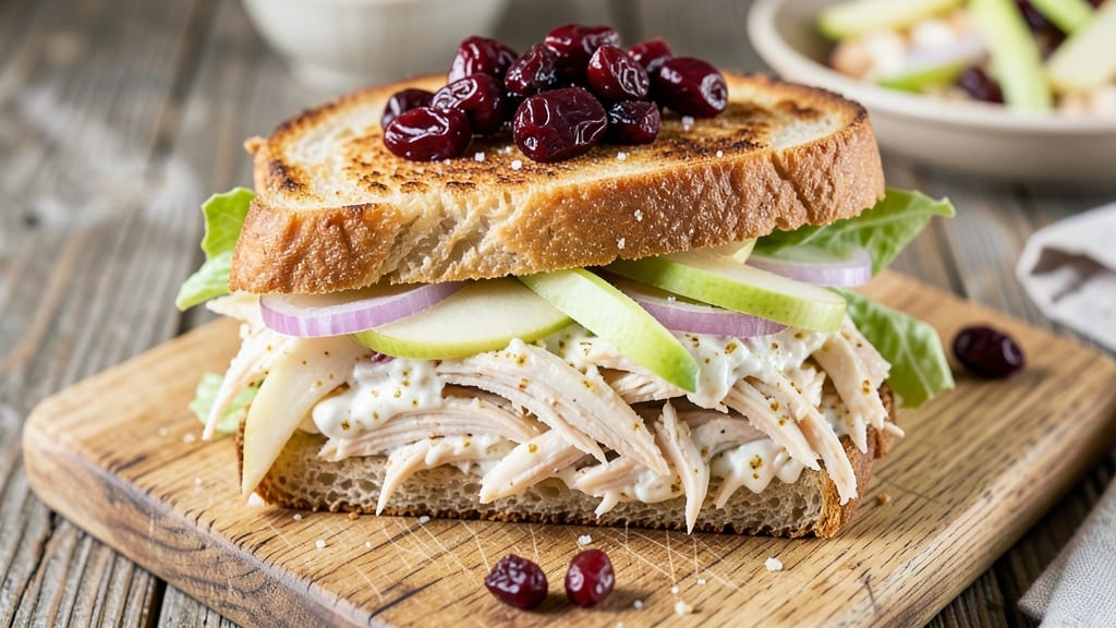 Chicken Salad Sandwich Recipe With Apples and Cranberries: Sweet-Tart Crunch Without Mayo Cling
