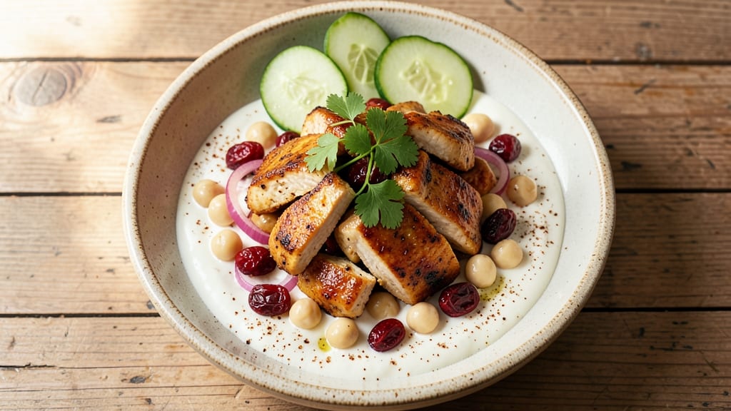 Chicken Curry Raisins Salad Recipe: Warm Spiced Chickpeas and Sweet-Tart Raisin Crunch