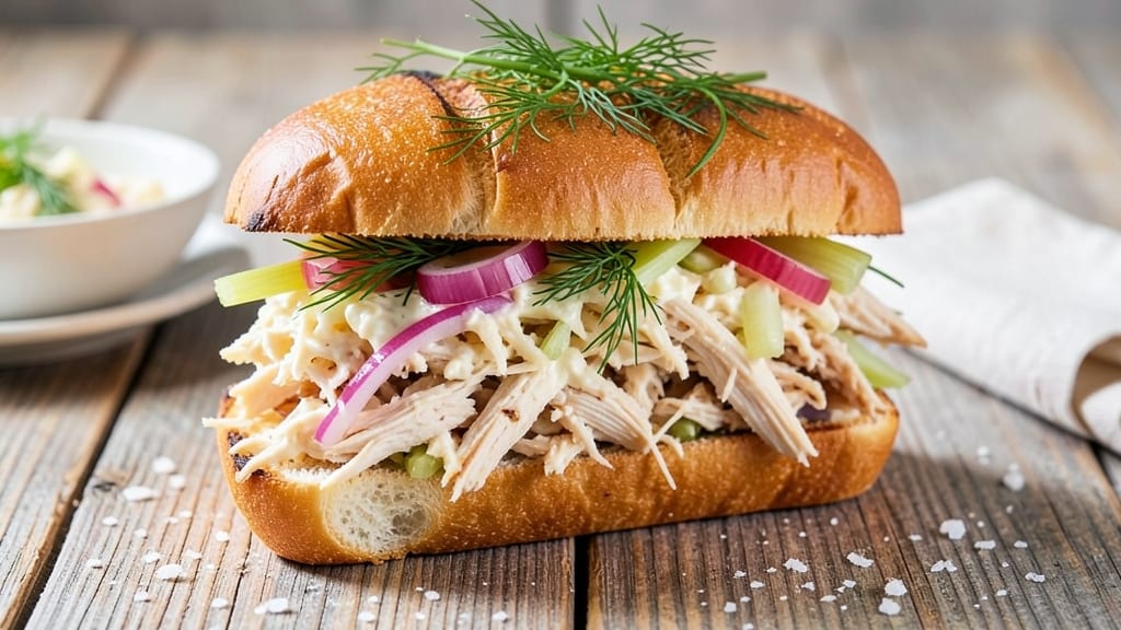 Chicken Salad Sandwich Recipe with Dill: Celery Crown Crunch and Herb-Infused Creaminess
