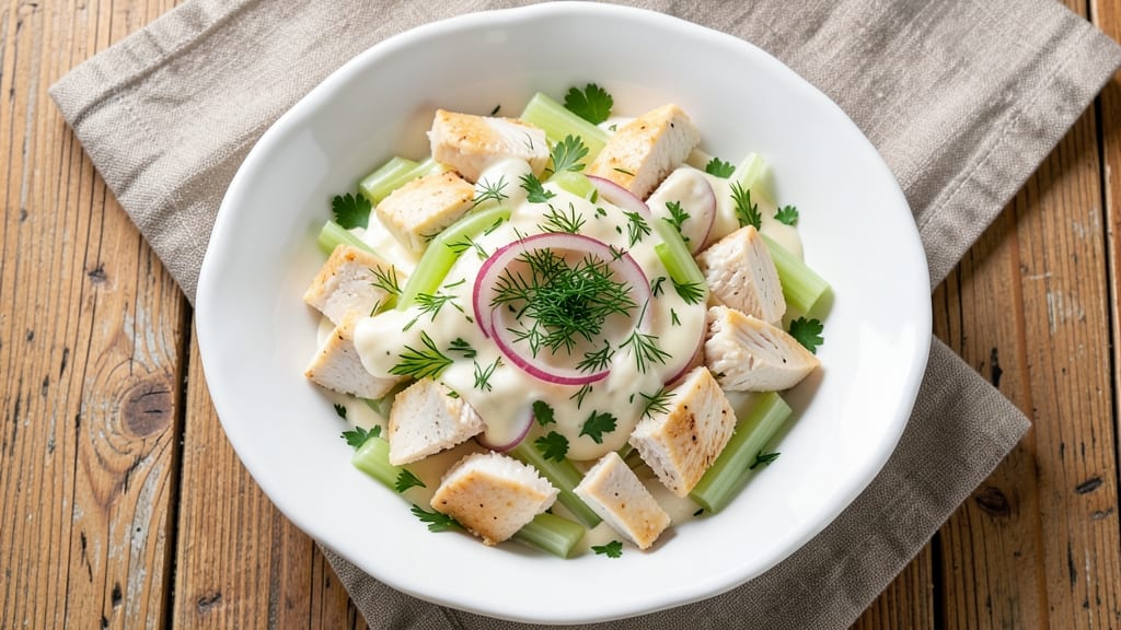 Chicken Salad Recipe With Celery Salt: Crunchy Celery Crowns and Tangy Herb Twist