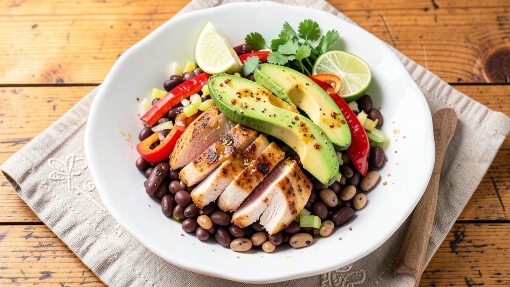 Chicken Fajita Salad Recipe with Black Beans: Smoky Charred Peppers and Protein-Packed Crunch