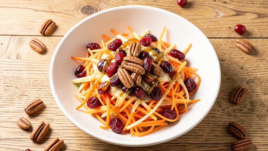 Carrot and Cranberry Salad Recipe: Sweet-Tart Balance With Nutty Dressing