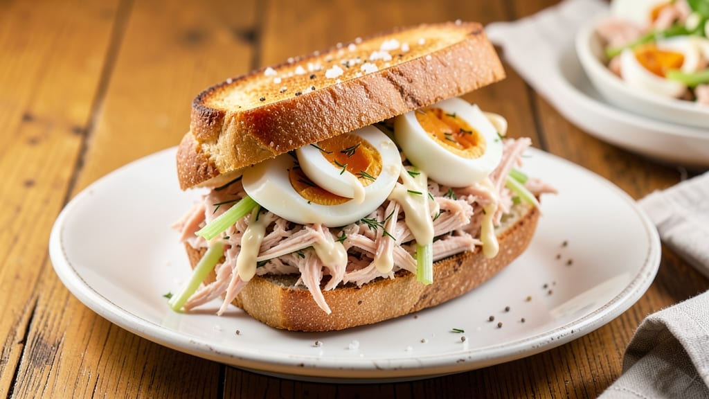 Chicken Salad Sandwich Recipe with Boiled Eggs: Herb-Infused Eggs Add Luxurious Bite