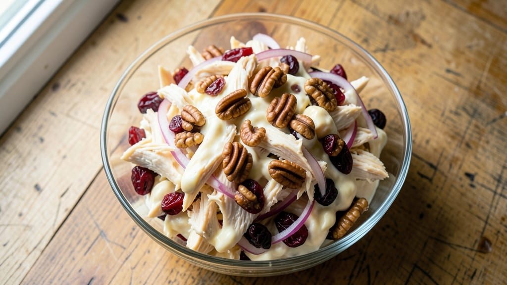 Chicken Salad Recipe With Dried Cranberries and Pecans: Sweet-Tart Crunch and Nutty Depth