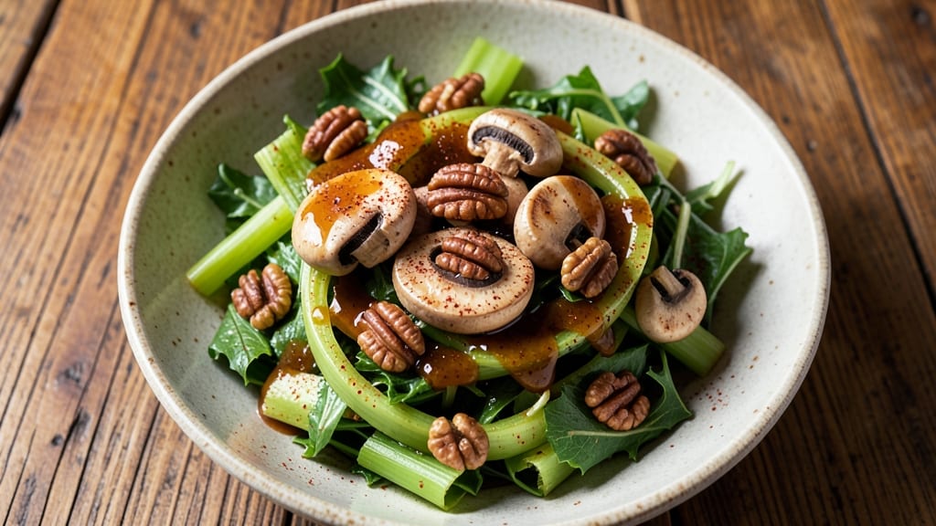 Carmel Forest Celery Salad Recipe: Crisp Celery Crowns With Smoky Maple-Caramel Dressing