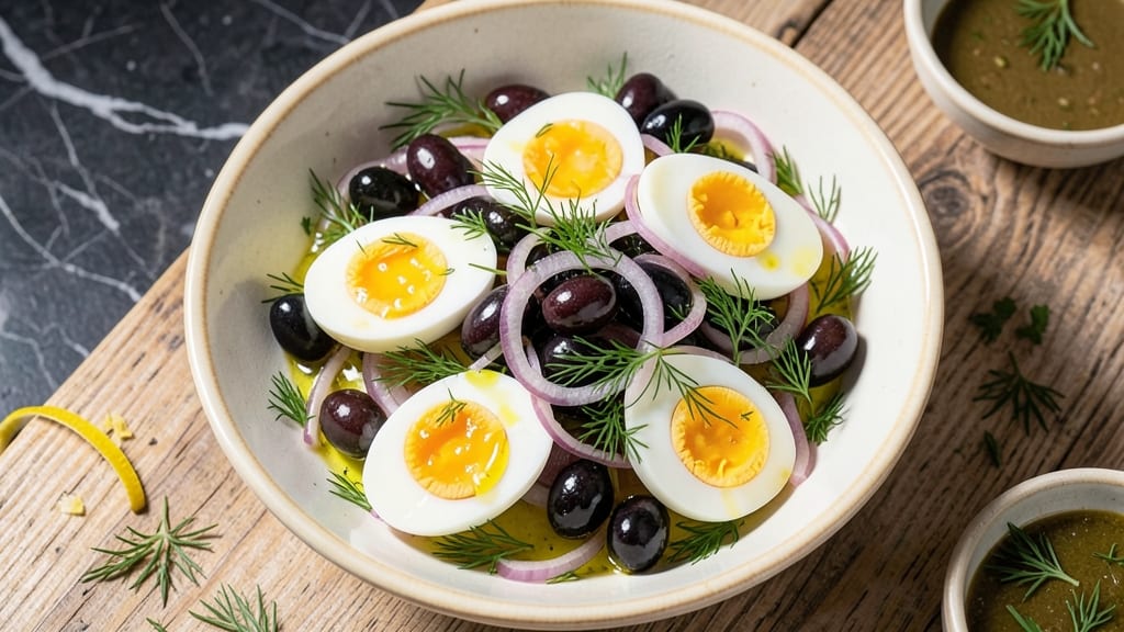 Traditional Egg and Olive Salad Recipe: Mediterranean Crunch Without Mayo Cling