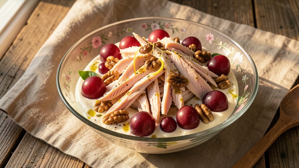 Chicken Salad With Red Grapes and Walnuts Recipe: Sweet-Tart Crunch That Stays Fresh for Days