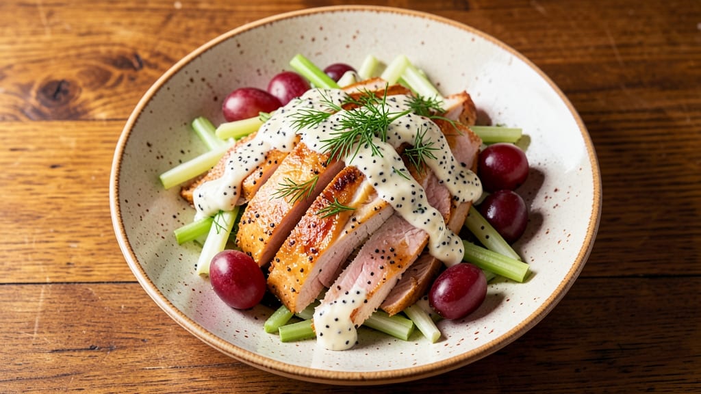 Chicken Salad Recipe with Poppy Seed Dressing: Nutty Crunch and Creamy Herb Harmony