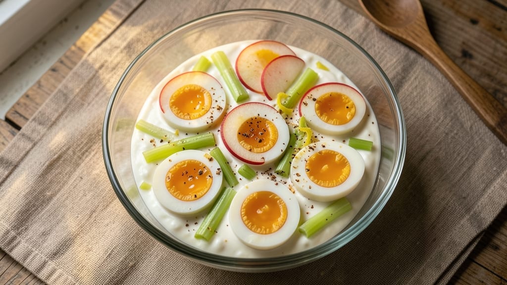 Tangy Egg Salad Recipe: Celery Crown Crunch With Zero Mayo Cling