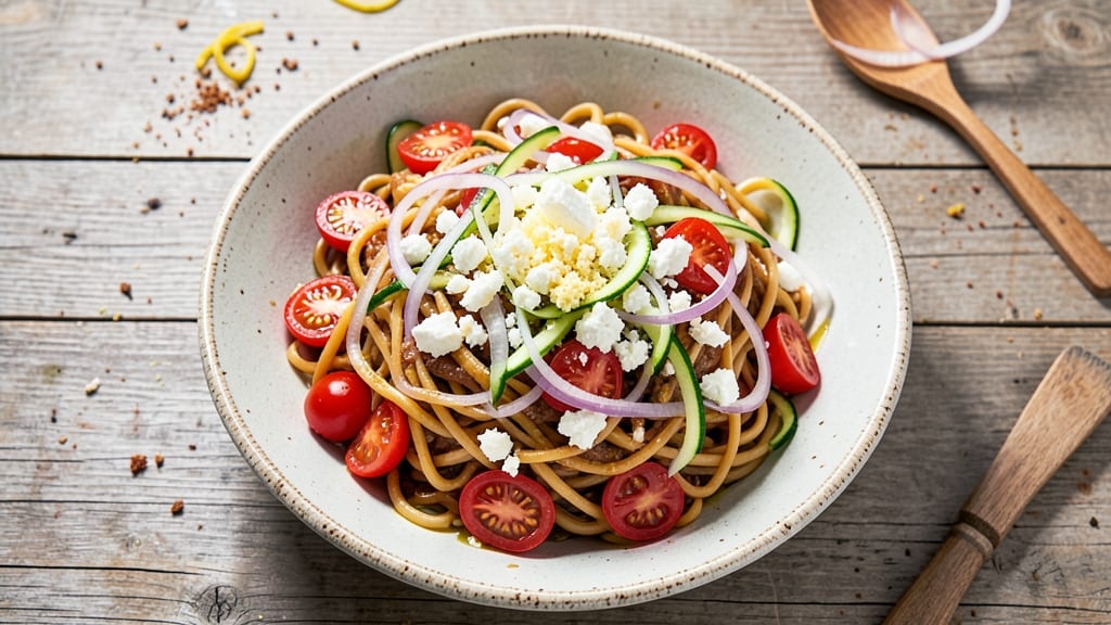 Cold Pasta Salad With Feta Recipe: Mediterranean Brightness in 20 Minutes