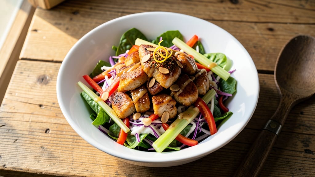 Chick Fil A Asian Salad Recipe: Crisp Celery Crowns and Smoky Sesame Vinaigrette Fusion