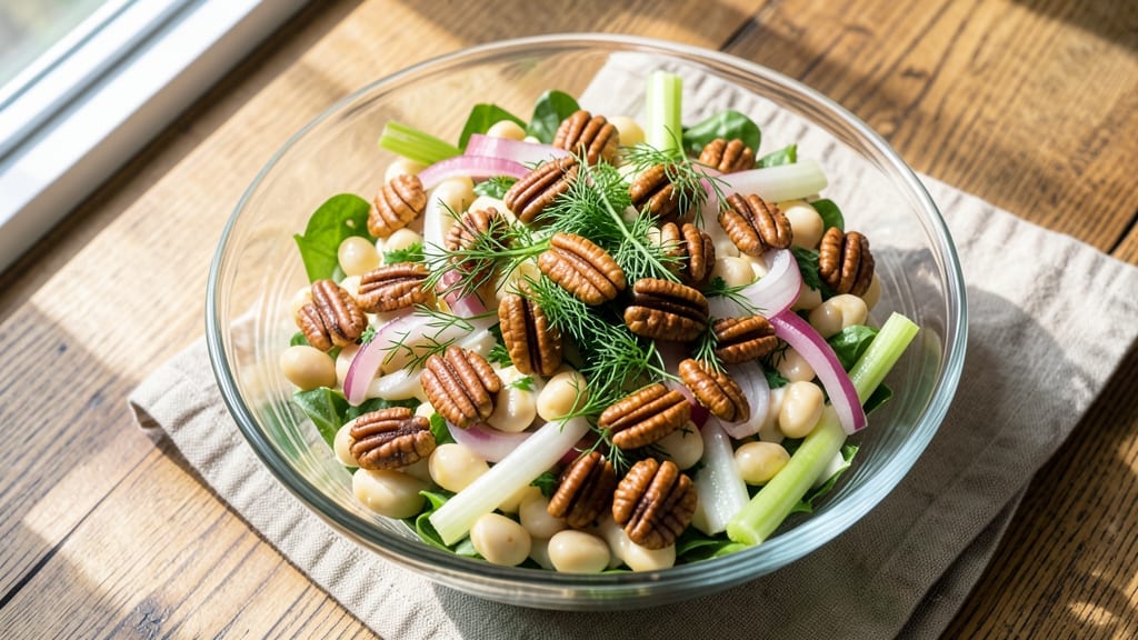 Tasty Bean Salad Recipe: Celery Crown Crunch With Zero Mayo Cling