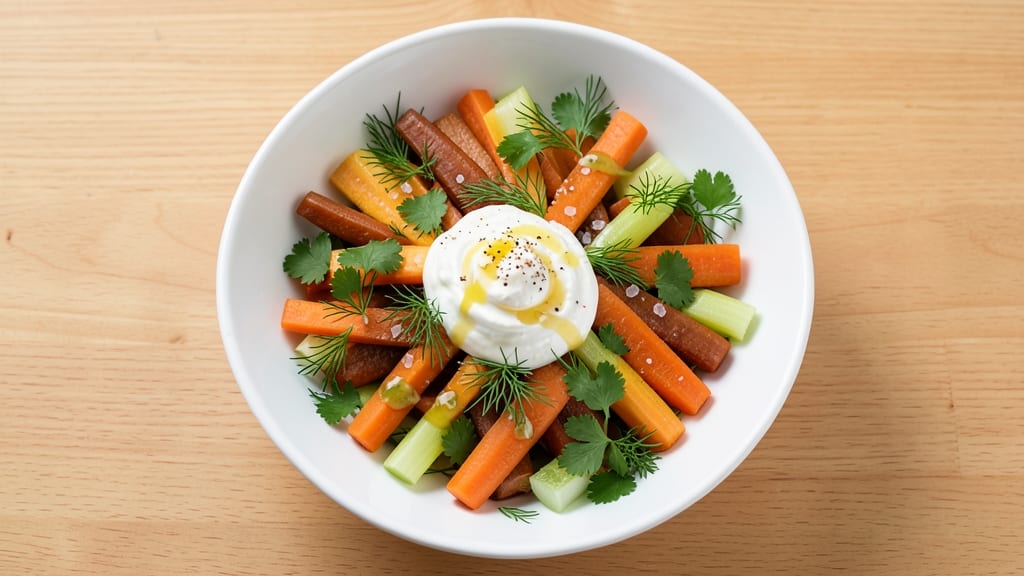 Carrott Salad Recipe: Crisp Celery Crowns With Creamy Herb Dressing Twist