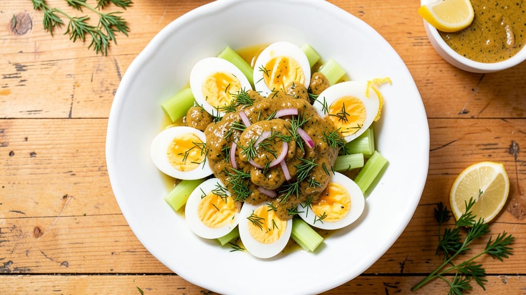 American Egg Salad Recipe: Bold Mustard and Dill Kick Without Mayo Cling