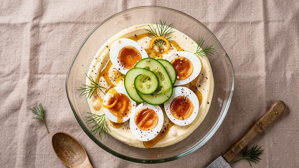 Sweet Egg Salad Recipe: Caramelized Honey and Cream Cheese Twist