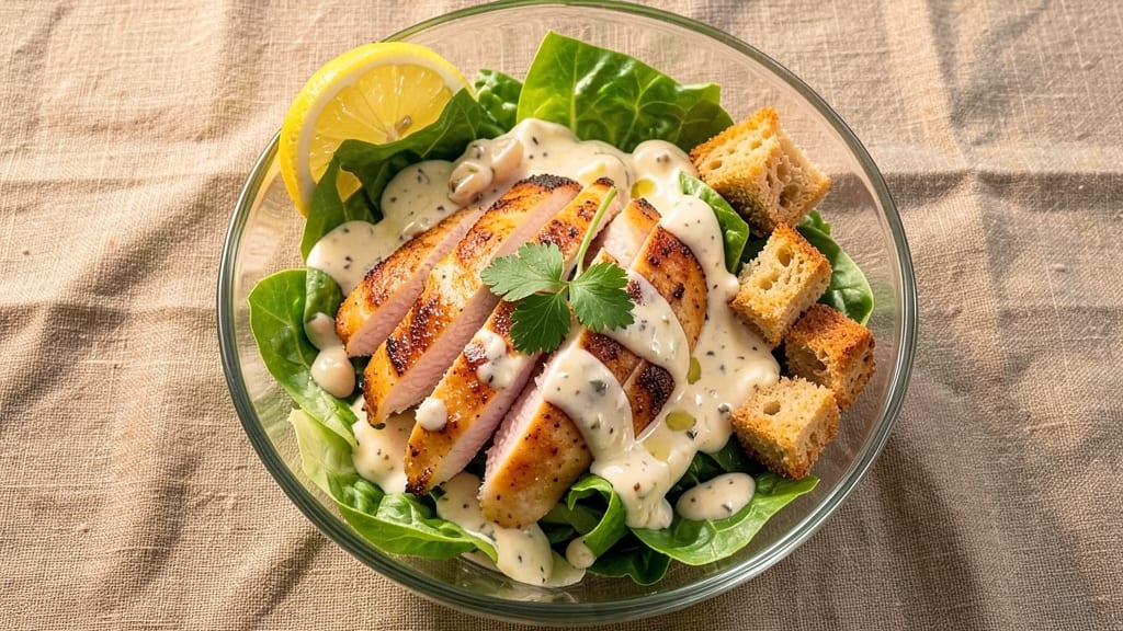 Jamie Oliver's Chicken Caesar Salad Recipe: Crispy Croutons and Perfectly Wilted Spinach