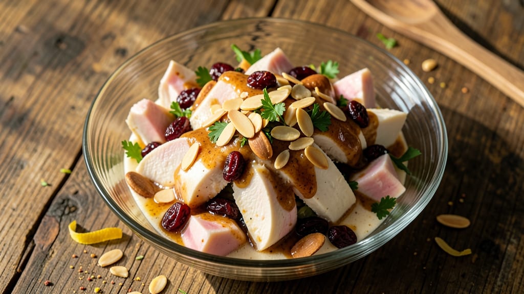 Chicken Salad Recipe With Craisins and Almonds: Sweet-Tart Crunch Without Mayo Cling