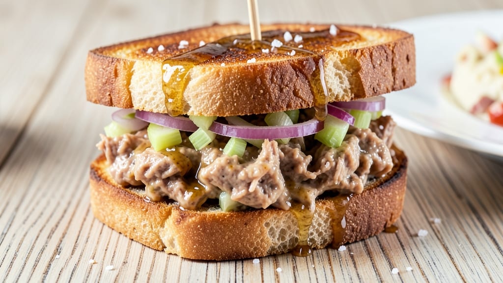 Sweet Tuna Salad Sandwich Recipe: Honey-Dijon Crunch Without Mayo Cling