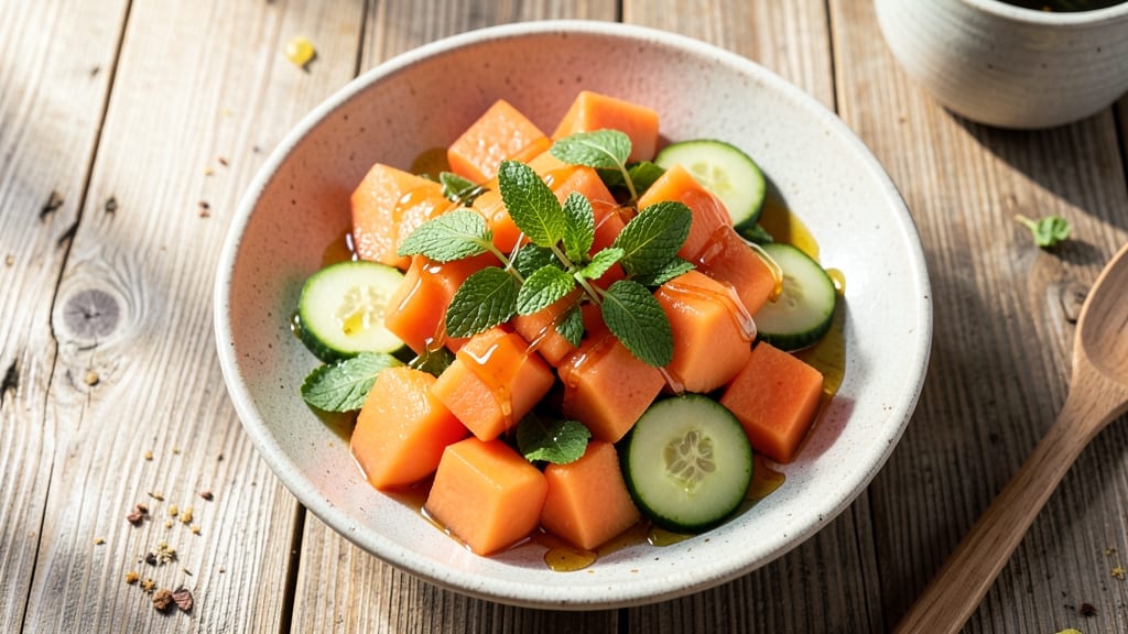 Cantaloupe and Cucumber Salad Recipe: Refreshing Summer Bite with Honey-Lime Zing