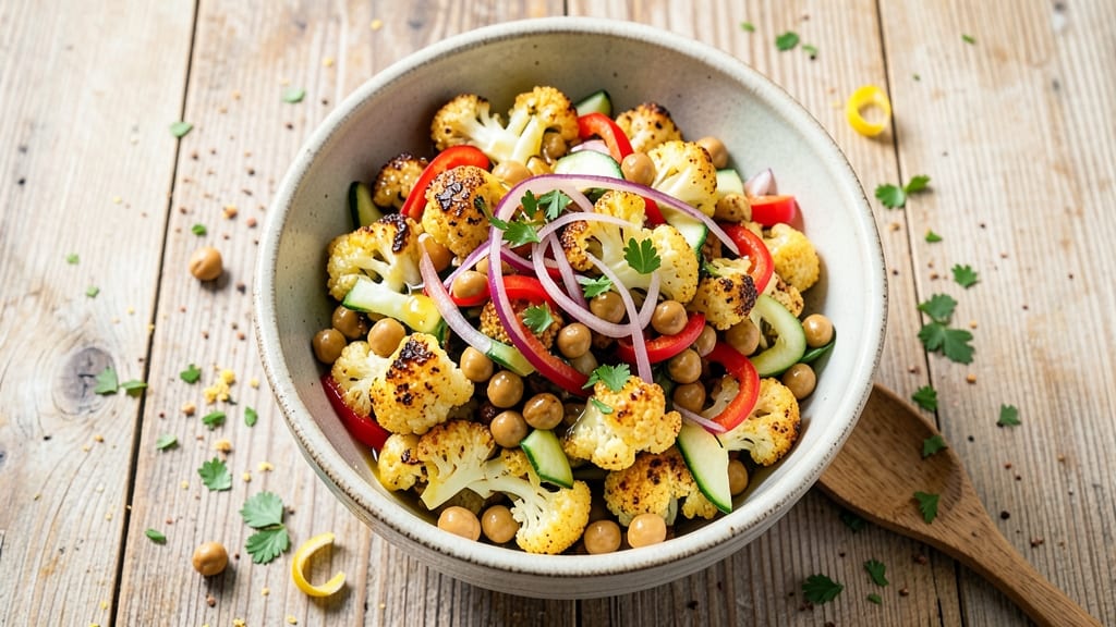 Cauliflower Chickpea Salad Recipe: Bright Herb Vinaigrette Crunch Without Mayo