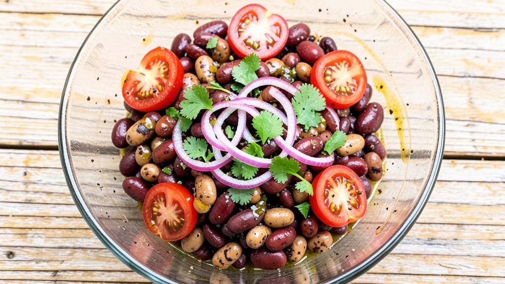 3 Bean Salad Recipe Mexican: Zesty Lime and Cilantro Crunch in 15 Minutes
