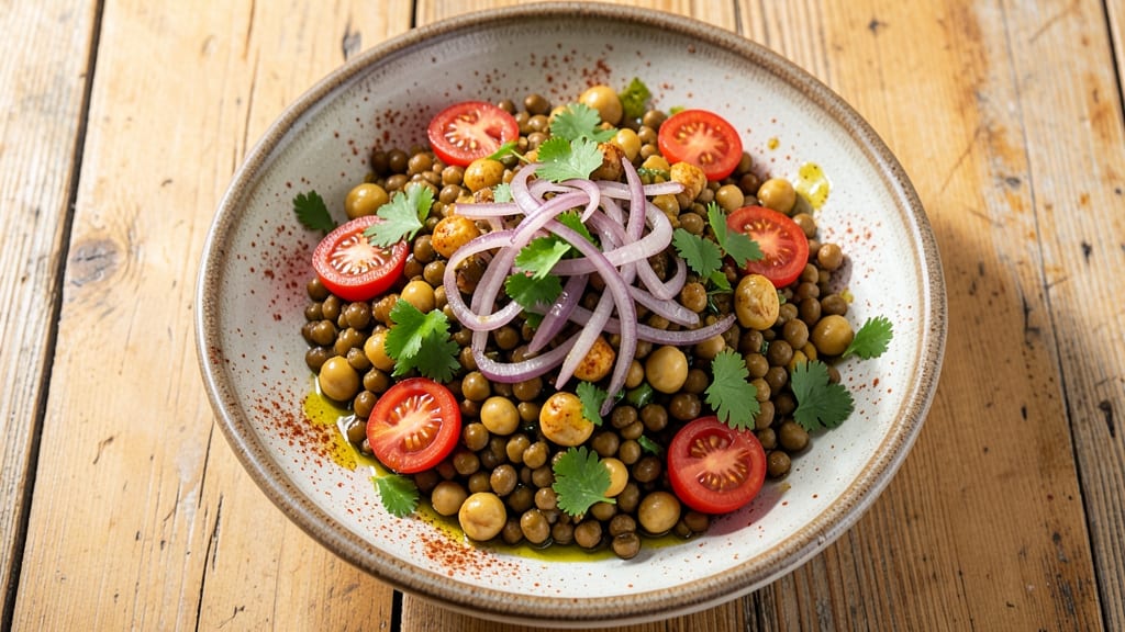 Chickpea and Lentil Salad Recipe: Hearty Protein-Packed Crunch Without Mayo