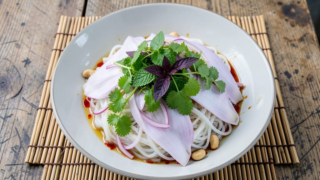 Vietnamese Banana Blossom Salad Recipe: Fragrant Herbs and Crunchy Edges