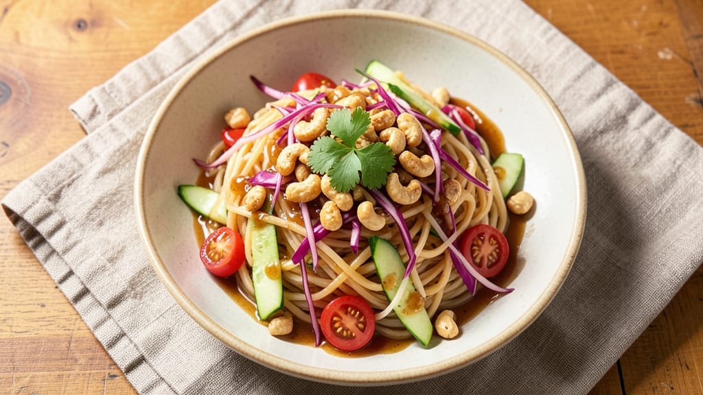 Vegan Asian Noodle Salad Recipe: Crispy Rice Noodles With Tangy Peanut-Lime Dressing