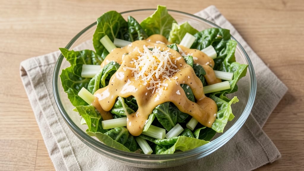 Amazing Caesar Salad Recipe: Crisp Celery Crowns and Smoky Parmesan Crunch