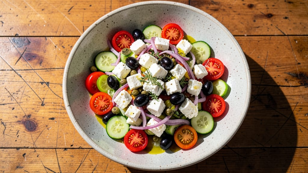 Classic Greek Salad Recipe with Feta Cheese: Crisp Cucumbers and Tangy Feta Every Bite