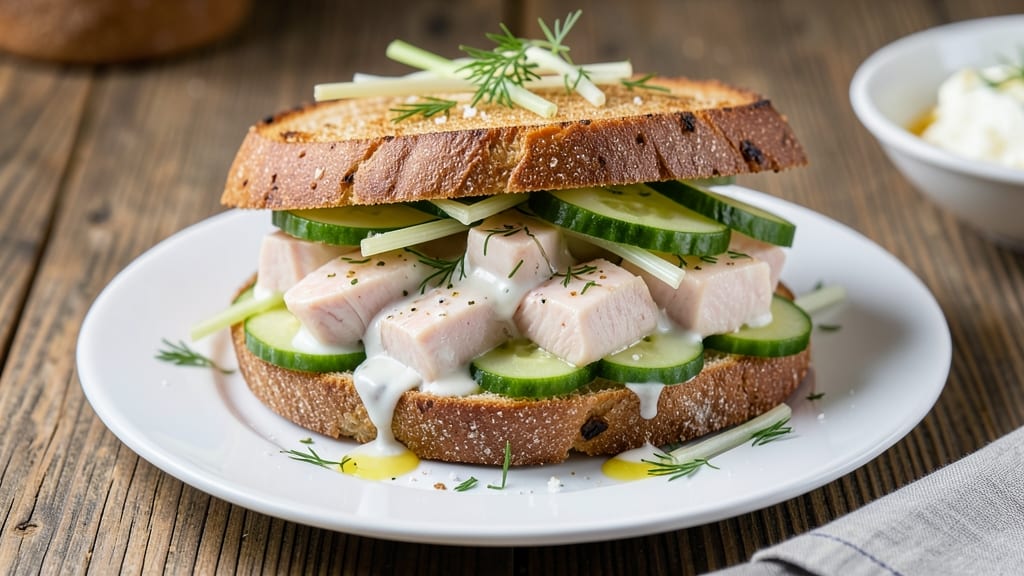 Chicken Salad Sandwich Recipe With Cucumber: Crisp Celery-Cucumber Crunch Without Mayo Cling