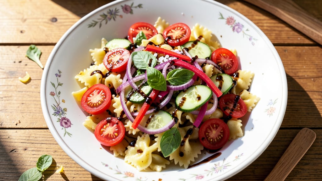 Vegan Pasta Salad Recipe With Balsamic Vinegar: Bright Tangy Twist That Stays Fresh for Days