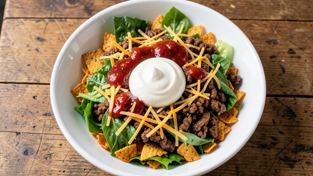 Classic Dorito Taco Salad Recipe: Crunchy Chip-Topped Fiesta in 20 Minutes