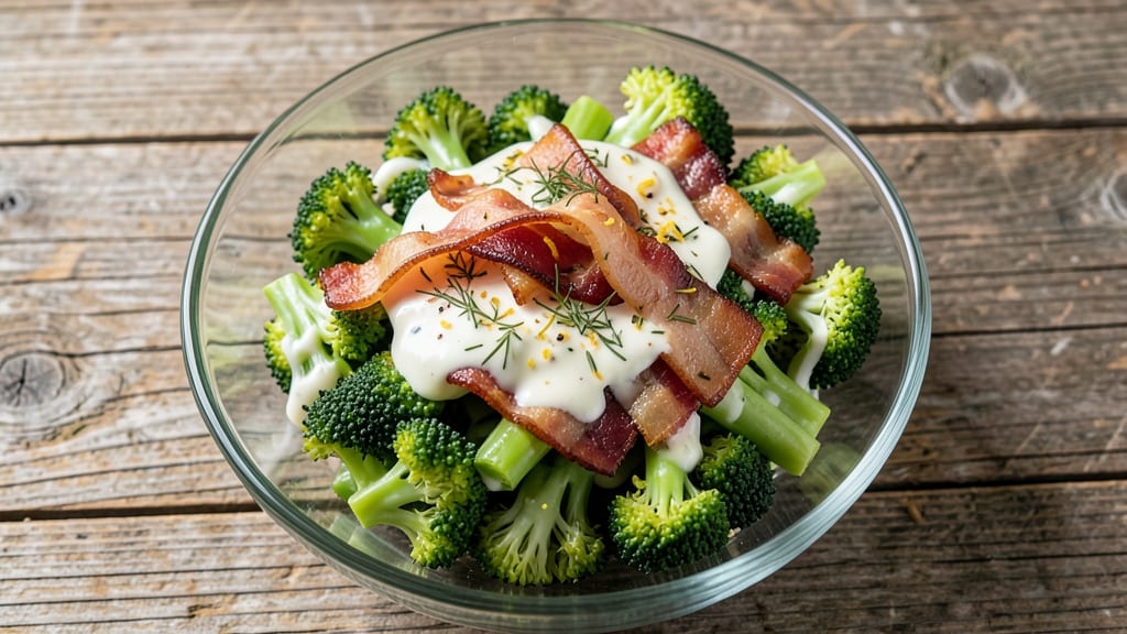Cold Broccoli and Bacon Salad Recipe: Smoky Crisp Bites With Creamy Ranch Twist