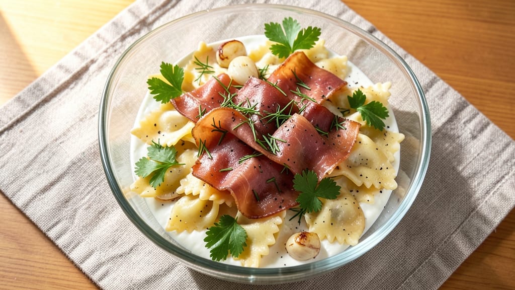 Charcuterie Pasta Salad Recipe: Smoky Prosciutto and Herb Cream Cheese Crunch