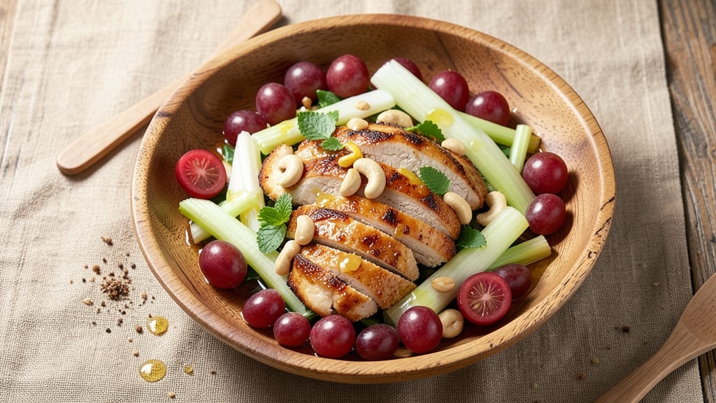 Cashew Chicken Salad With Grapes Recipe: Crunchy Celery Crowns and Sweet-Tart Fruit Fusion