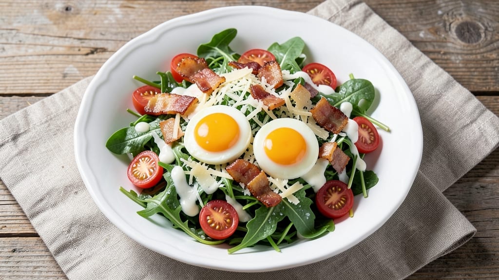Carbonara Salad Recipe: Eggy Creaminess With Crispy Bacon Bites