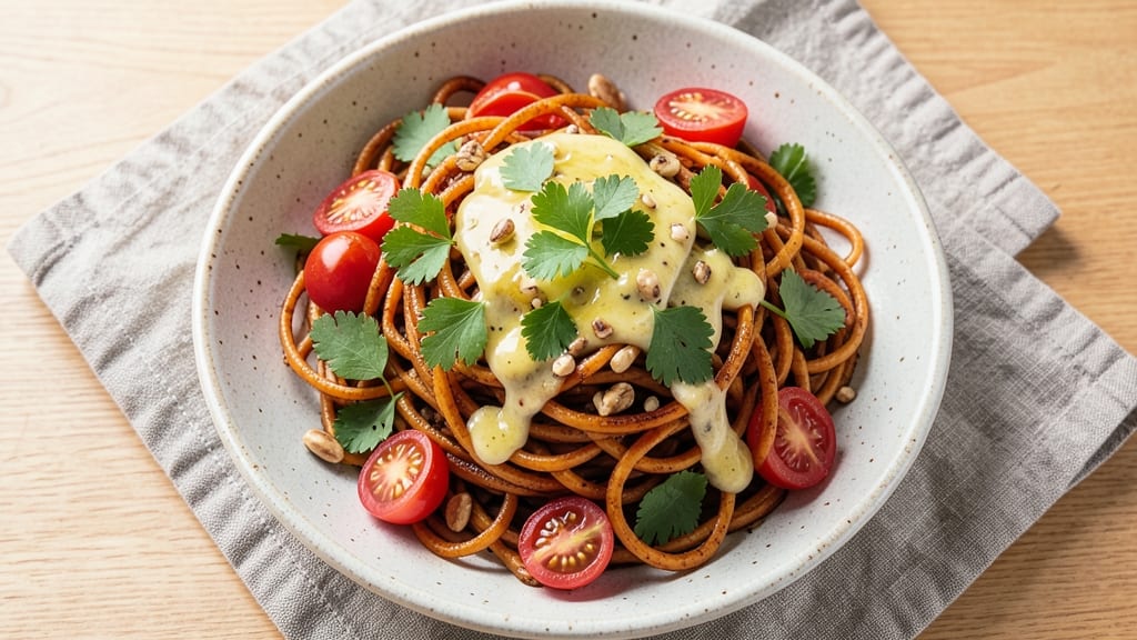 Sweet Potato Noodle Salad Recipe: Roasted Sweetness Meets Zesty Herb Dressing
