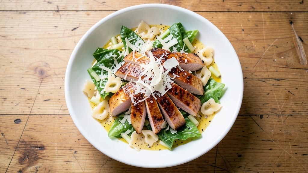 Chicken Caesar Salad Pasta Salad Recipe: Crisp Celery Crowns and Creamy Parmesan Twist