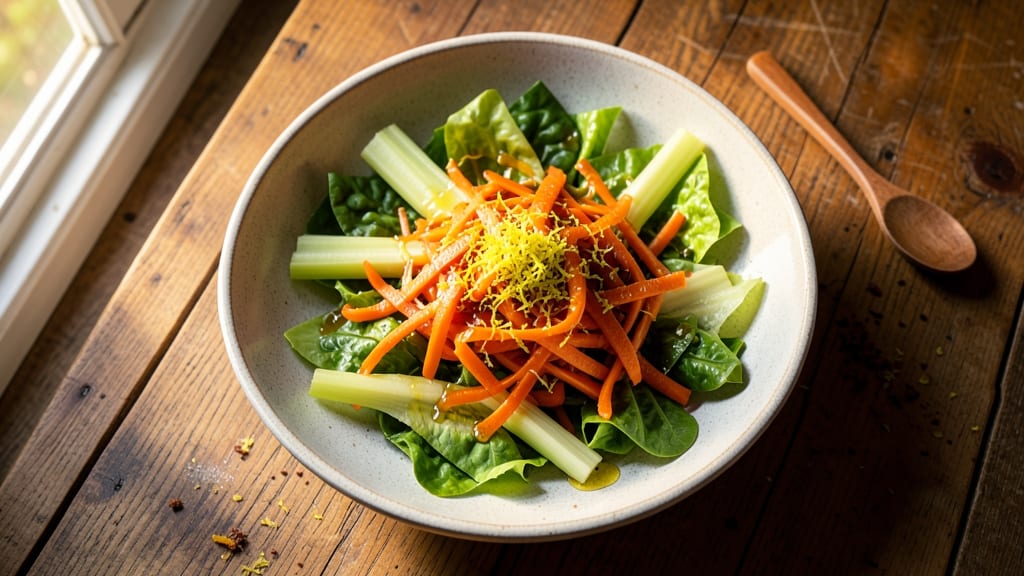 Chopped Carrot Salad Recipe: Crunchy Celery Crowns With Zesty Lime Dressing